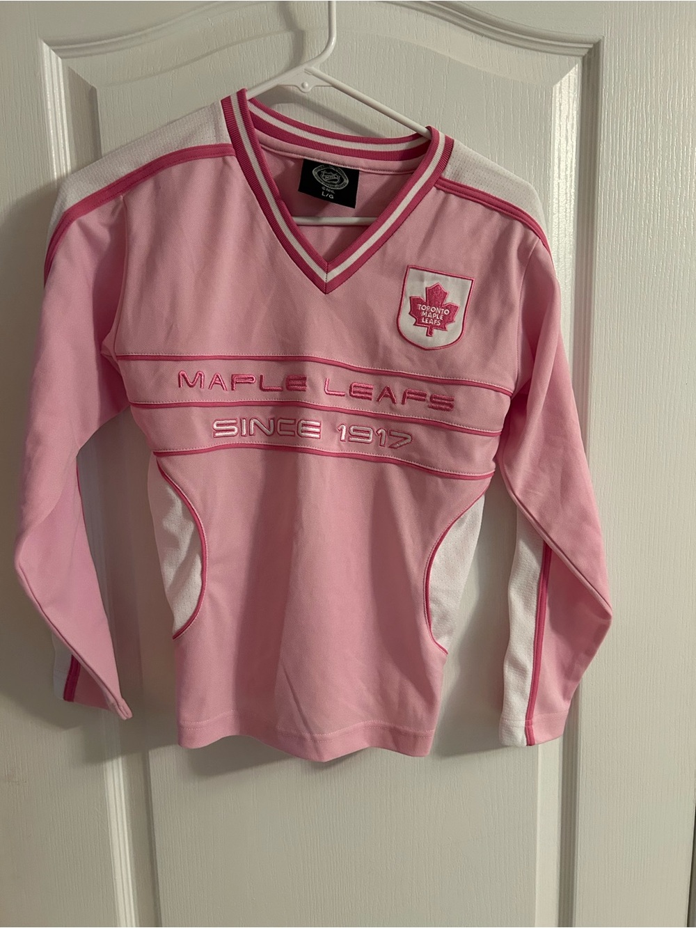 NHL Pink Toronto Maple Leafs V-Neck Sweatshirt